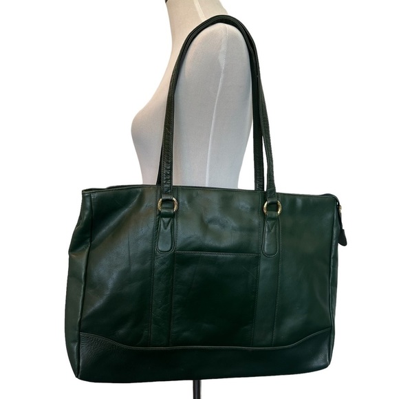 Echelon Leathers Handbags - Echelon Leathers green unisex tote